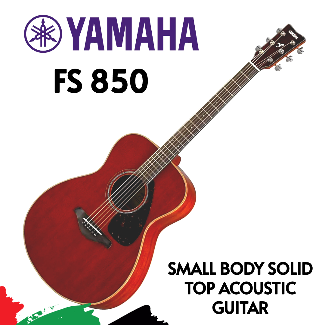 YAMAHA FS850 Natural Small Body All Mahogany Concert Solid-Top Acoustic Guitar